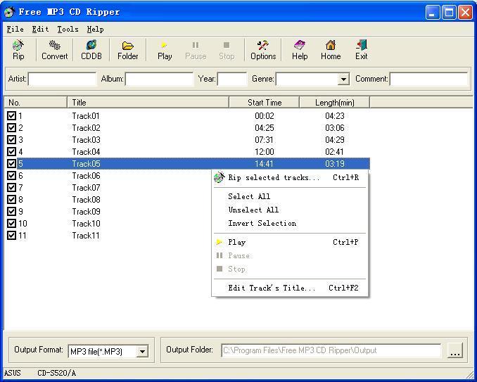 MP3 CD Ripper Pro screen shot